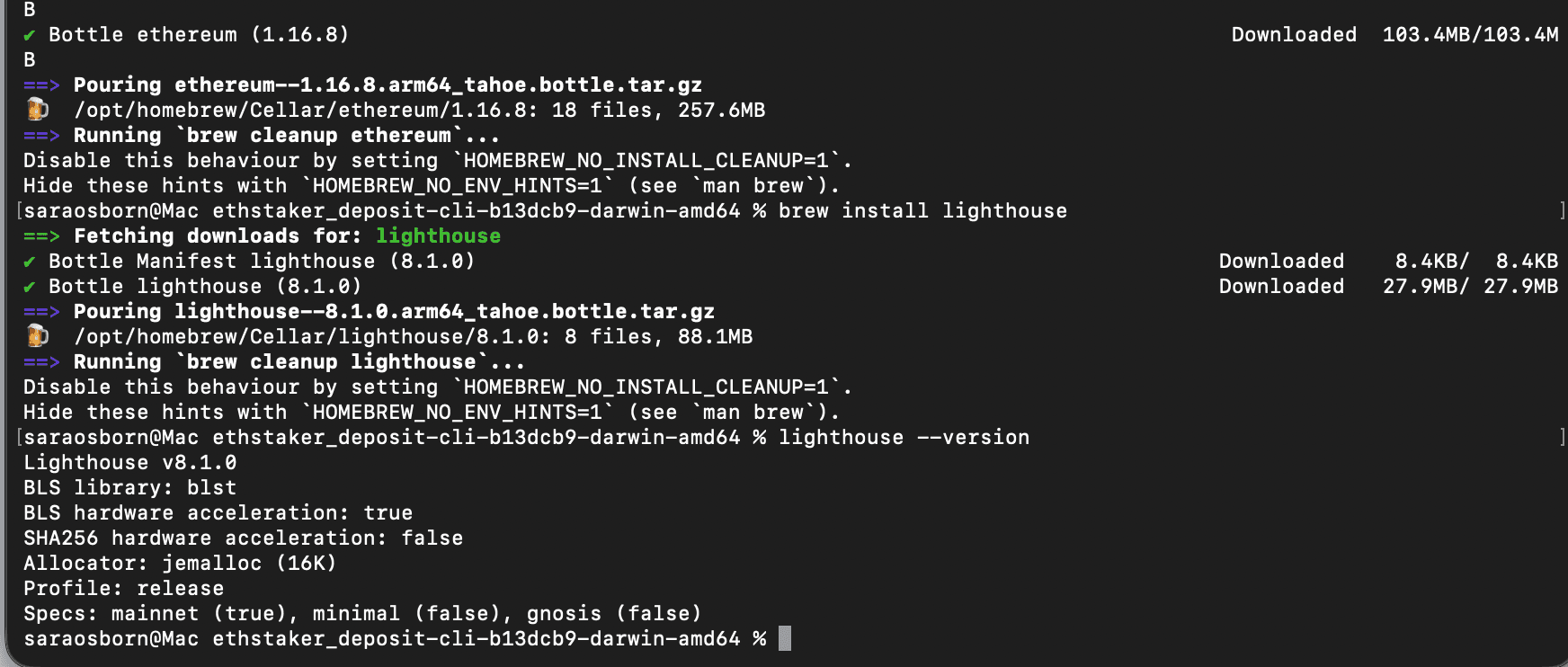 Validator setup step 3